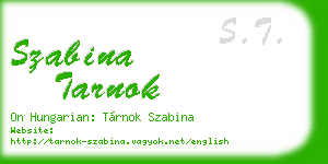 szabina tarnok business card