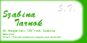 szabina tarnok business card